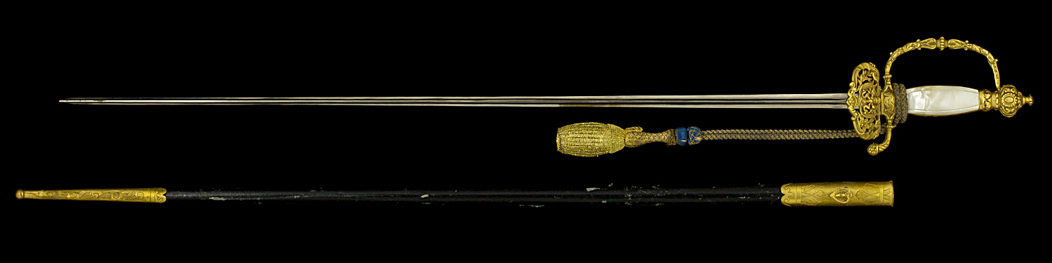 S000068_Vatican_Smallsword_Full_Obverse_Next_to_Scabbard