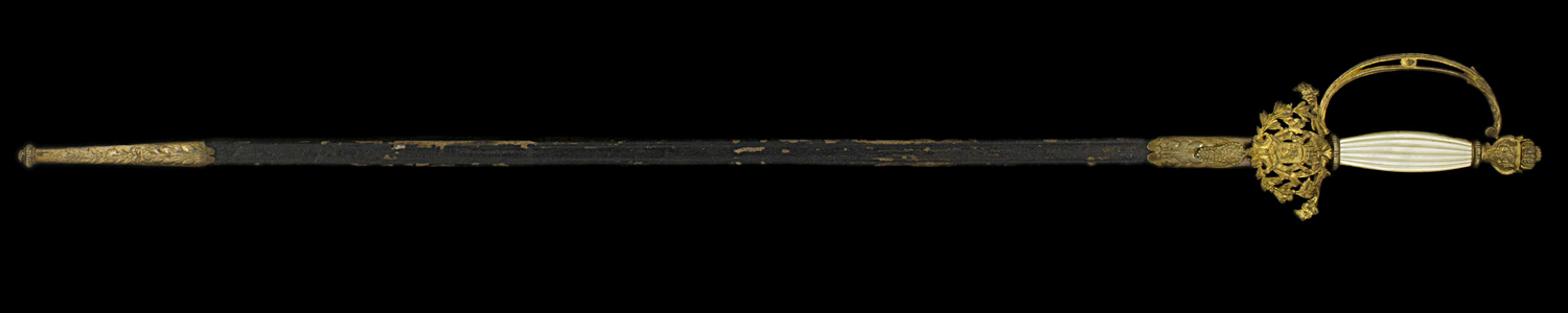 S000188_Belgian_Smallsword_Full_Obverse_With_Scabbard
