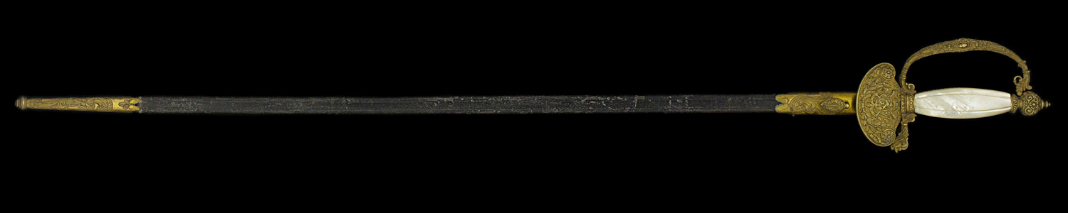 S000190_Belgian_Smallsword_Full_Obverse_With_Scabbard