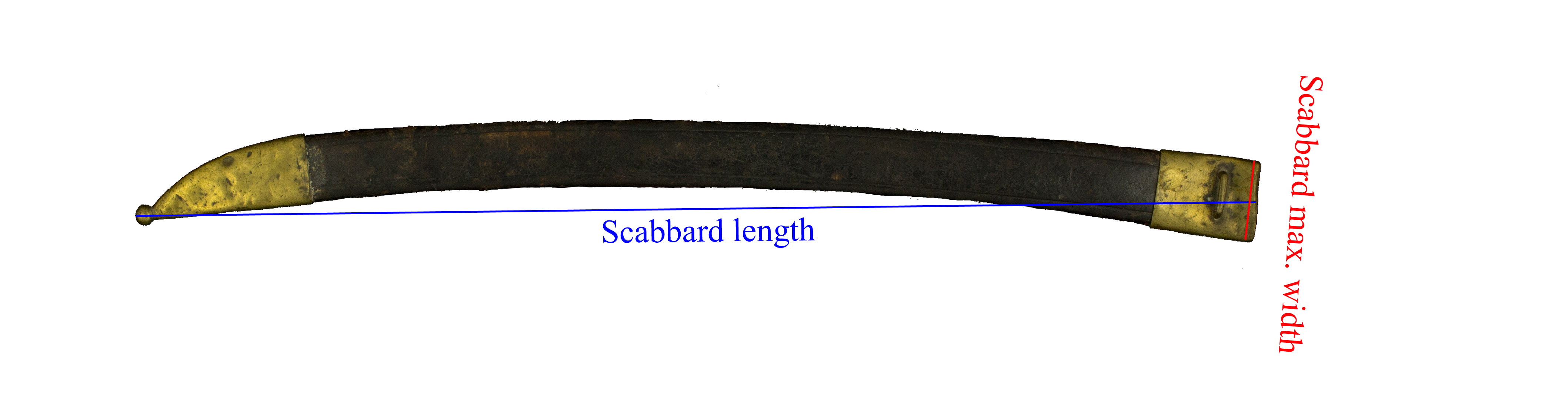 Curved scabbard length