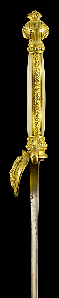 S000065_French_Poudre_Salpetre_Smallsword_Hilt_Left_Side