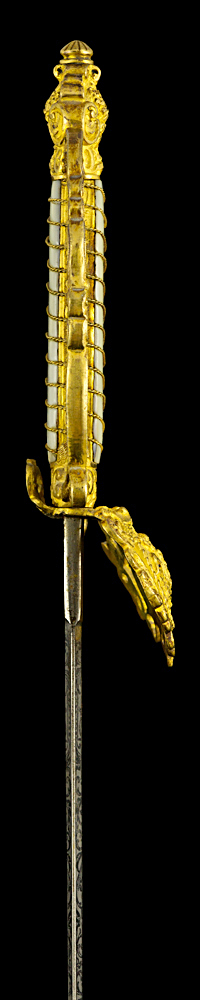 S000084_Belgian_Wired_Grip_Court_Sword_Hilt_Right_Side
