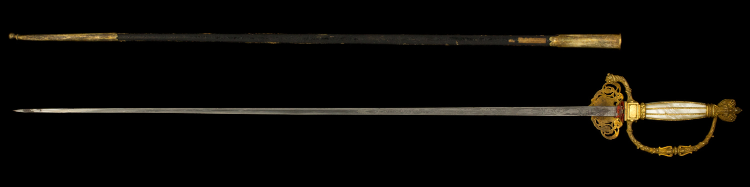 S000003_French_Ambassador_Smallsword_Full_Reverse_Next_to_Scabbard