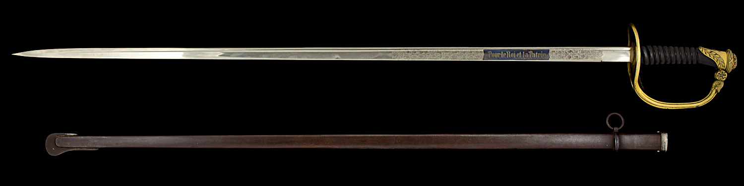 S000005_Belgian_ERM_Presentation_Sword_Full_Reverse_Next_to_Scabbard_2