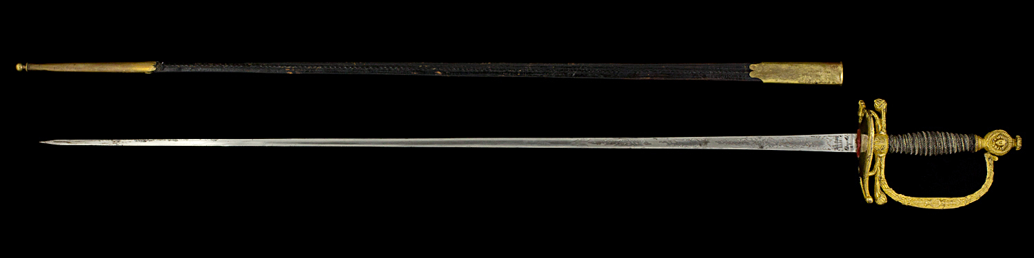S000021_French_Empress_Guard_Smallsword_Full_Reverse_Next_to_Scabbard