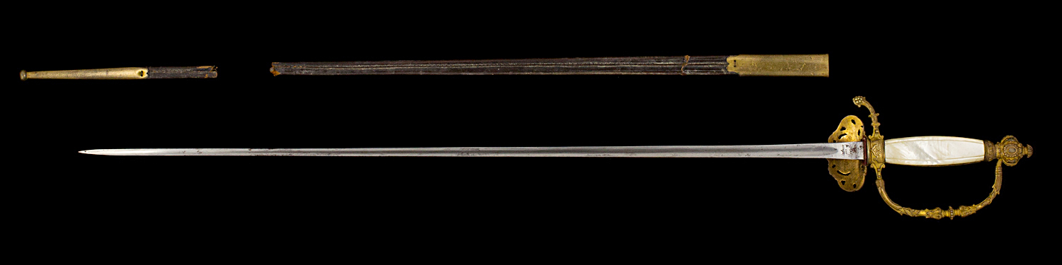 S000044_French_Smallsword_Full_Reverse_Next_to_Scabbard