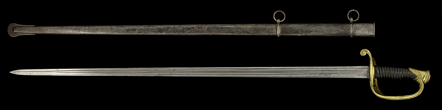 S000052_French_Model_1855_Sword_Full_Reverse_Next_to_Scabbard