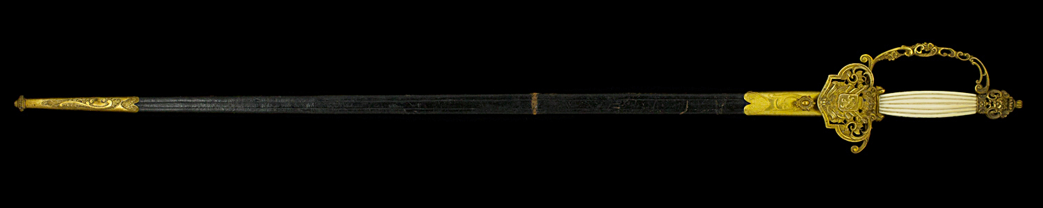 S000078_Belgian_Court_Sword_Full_Obverse_With_Scabbard