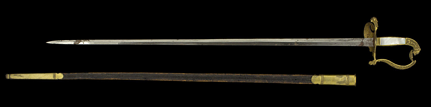 S000089_French_1st_Empire_Smallsword_Full_Reverse_Next_to_Scabbard