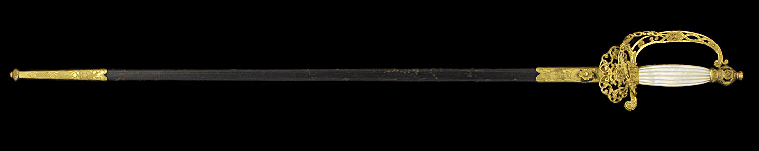 S000091_Belgian_Court_Sword_Full_Obverse_With_Scabbard