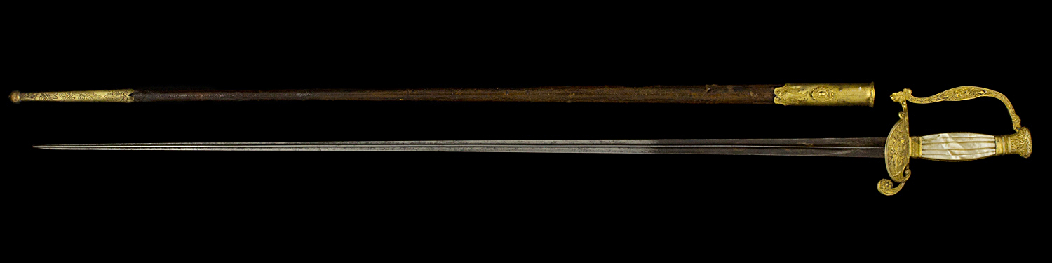 S000099_French_Smallsword_Full_Obverse_Next_to_Scabbard