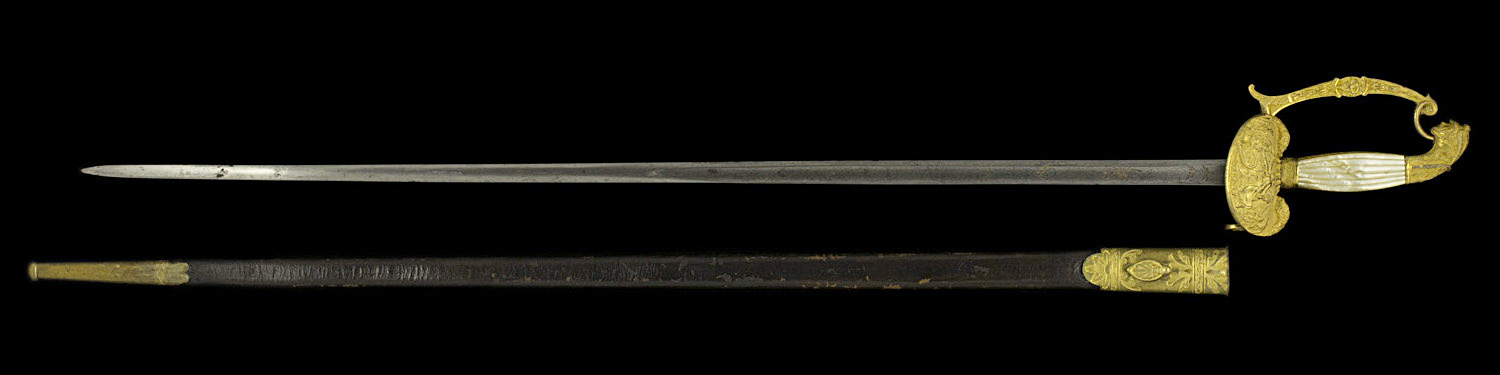 S000114_French_Court_Smallsword_Full_Obverse_Next_to_Scabbard