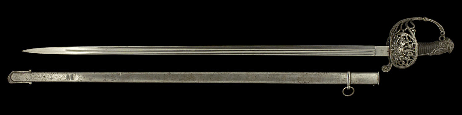 S000127_French_Presentation_Sword_Full_Obverse_Next_to_Scabbard