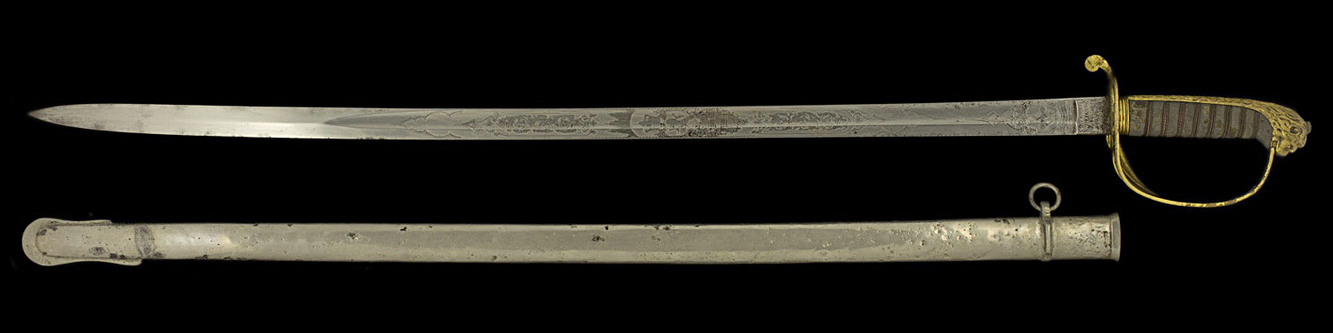 S000132_British_Saber_to_a_Belgian_Full_Reverse_Next_to_Scabbard