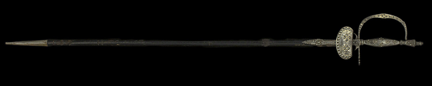 S000169_British_Cut_Steel_Smallsword_Full_Obverse_With_Scabbard