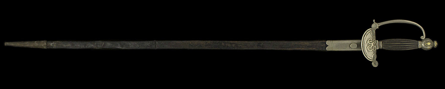 S000181_Belgian_Noble_Smallsword_Full_Obverse_With_Scabbard