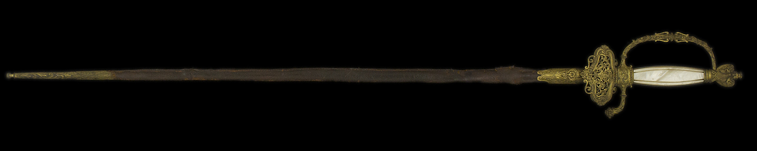S000195_Belgian_Smallsword_Full_Obverse_With_Scabbard